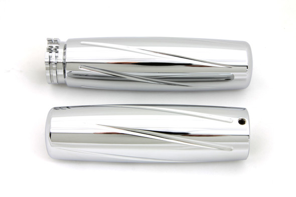 V-Twin - 28-0579 - Billet Spiral Style Grip Set